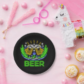 オクトーバーフェストビールフェスティバルネオンブラック7" ペーパープレート (パーティー)