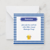 オクトーバーフェストビールフェスティバルバイエルン国旗の青 ノートカード (裏面)