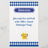 オクトーバーフェストビールフェスティバルバイエルン国旗の青 便箋 (裏面)