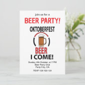 オクトーバーフェストビールフェスティバルパーティーオクトーバーフェスト 招待状 (スタンド正面)