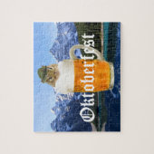 オクトーバーフェストビールフェスティバルパーティー動物 ジグソーパズル (縦)