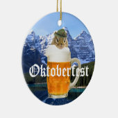 オクトーバーフェストビールフェスティバルパーティー動物 セラミックオーナメント (右)