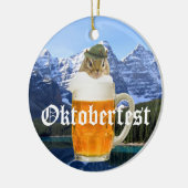 オクトーバーフェストビールフェスティバルパーティー動物 セラミックオーナメント (左)