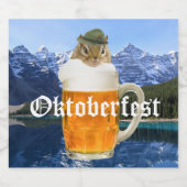 オクトーバーフェストビールフェスティバルパーティー動物 ビールラベル (シングルラベル)