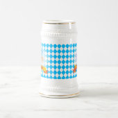 オクトーバーフェストビールフェスティバルブルーバイエルン国旗 ビールジョッキ (中央)