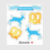 オクトーバーフェストビールフェスティバルプレッツェルディアリボン シール (シート)