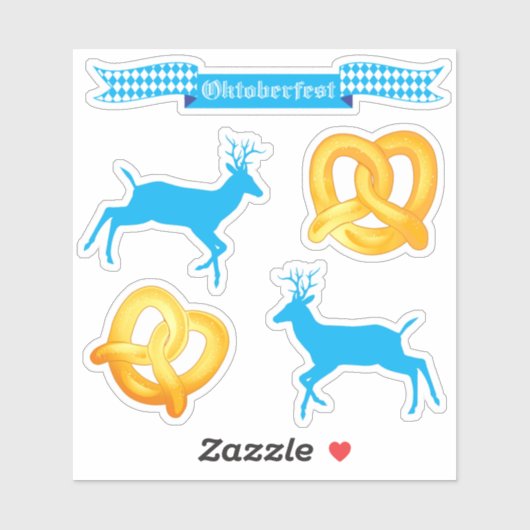 オクトーバーフェストビールフェスティバルプレッツェルディアリボン シール (シート)