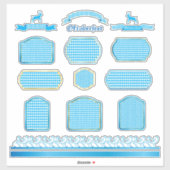 オクトーバーフェストビールフェスティバル装飾ブルーパターン シール (シート)