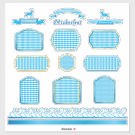 オクトーバーフェストビールフェスティバル装飾ブルーパターン シール