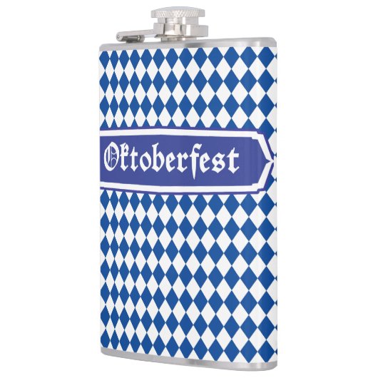 オクトーバーフェストビールフェスティバル装飾ブルーパターン フラスク (左)