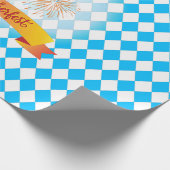 オクトーバーフェストビールフェスティバル装飾ブルーパターン ラッピングペーパー (角)