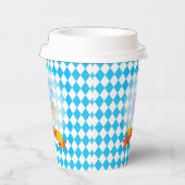 オクトーバーフェストビールフェスティバル装飾ブルーパターン 紙コップ (右)