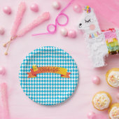 オクトーバーフェストビールフェスティバル装飾青い模様 ペーパープレート (パーティー)