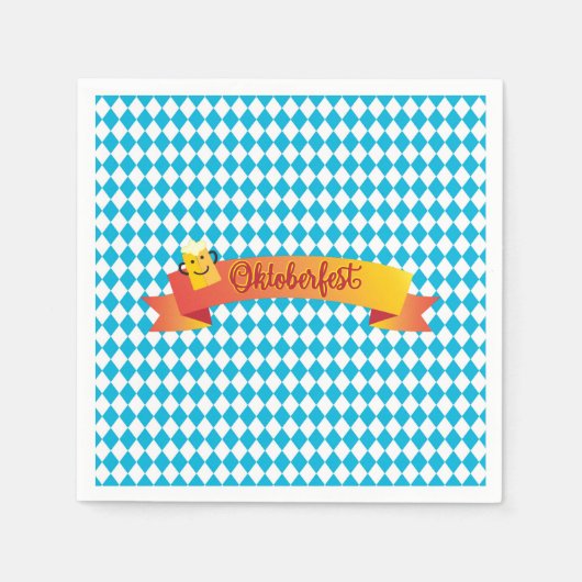 オクトーバーフェストビールフェスティバル装飾 スタンダードカクテルナプキン (正面)