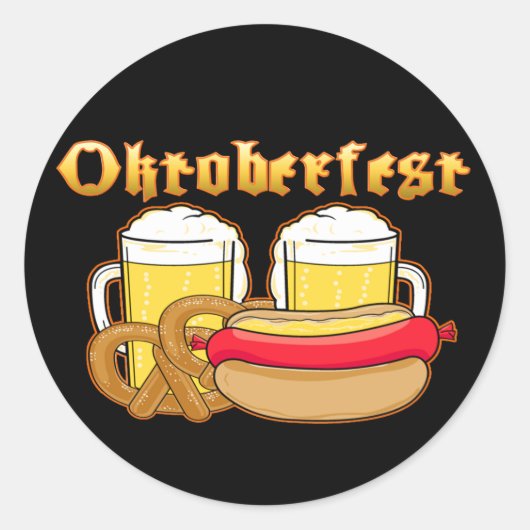 オクトーバーフェストビールブラトワーストプレッツェル ラウンドシール (正面)