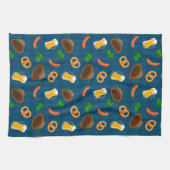 オクトーバーフェストビールプレッツェル&ソーセージBavarian キッチンタオル (横)