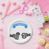 オクトーバーフェストビールプレッツェル ペーパープレート (パーティー)