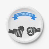 オクトーバーフェストビールプレッツェル ペーパープレート (正面)