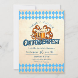 オクトーバーフェストビールプレッツェル 招待状