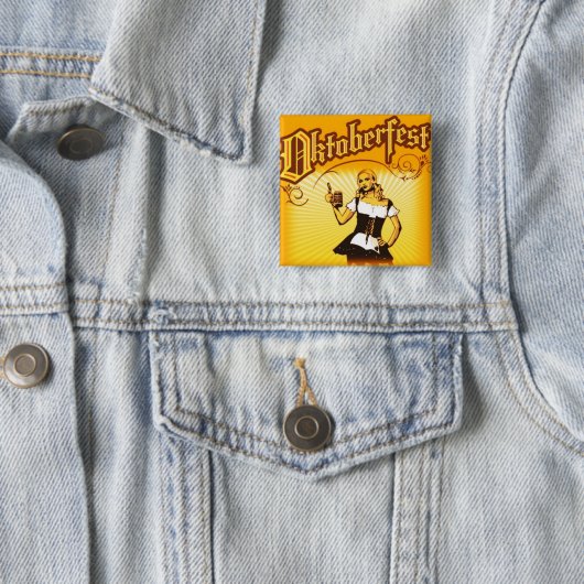 オクトーバーフェストビールホールガールイベントお土産ボタン 缶バッジ (インサイチュ)
