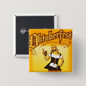 オクトーバーフェストビールホールガールイベントお土産ボタン 缶バッジ (正面&裏面)