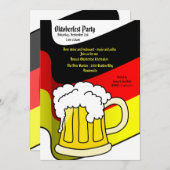 オクトーバーフェストビールマグ招待状 招待状 (正面/裏面)