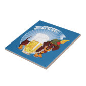 オクトーバーフェストビール及びドッグセラミックタイル タイル (側面)