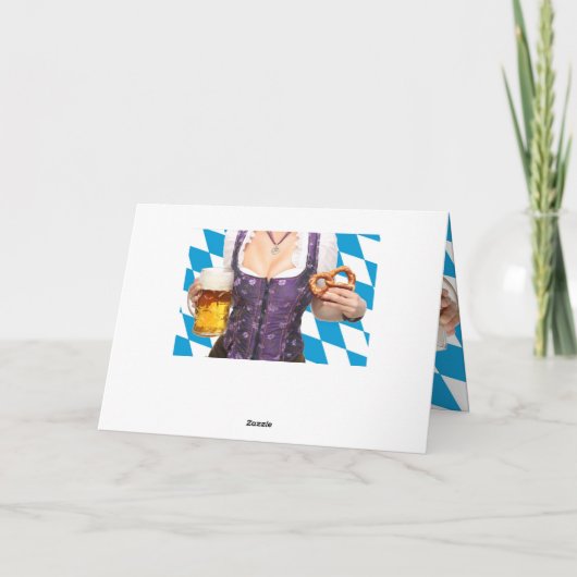 オクトーバーフェストビール好おもしろいき誕生日の退職 カード (裏面)