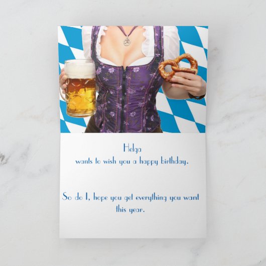 オクトーバーフェストビール好おもしろいき誕生日の退職 カード (内部)