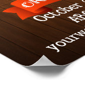 オクトーバーフェストビール樽 ポスター (角)