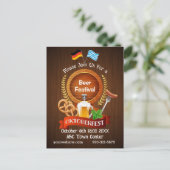 オクトーバーフェストビール樽 ポストカード (スタンド正面)