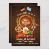 オクトーバーフェストビール樽 招待状 (正面/裏面)