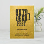 オクトーバーフェストビール飲料金ゴールドパーティの招待状 招待状 (スタンド正面)