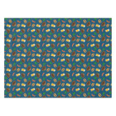 オクトーバーフェストビール、プレッツェル&バイエルン模様 テーブルクロス (正面(横))