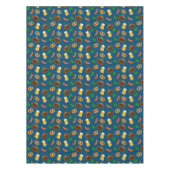 オクトーバーフェストビール、プレッツェル&バイエルン模様 テーブルクロス (正面)