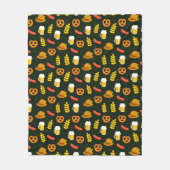 オクトーバーフェストビール、プレッツェル、小麦、ソーセージ フリースブランケット (正面)