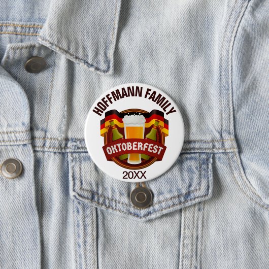 オクトーバーフェストファミリーお祝い 缶バッジ (インサイチュ)