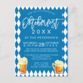 オクトーバーフェストフェスティバルパーティータイポグラフィバイエルン シーズンポストカード (正面)