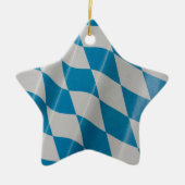 オクトーバーフェストフラッグカラーズバヴァリアバイエルン セラミックオーナメント (正面)