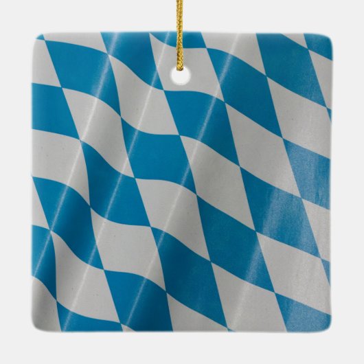 オクトーバーフェストフラッグカラーズバヴァリアバイエルン セラミックオーナメント (裏面)