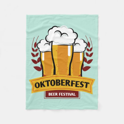 オクトーバーフェストフリースブランケット フリースブランケット (正面)