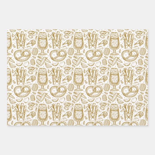 オクトーバーフェストフードメニュー ラッピングペーパーシート (正面)