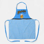 オクトーバーフェストブルーとホワイトビール エプロン (正面)