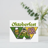 オクトーバーフェストプレッツェルはがき ポストカード (スタンド正面)