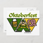 オクトーバーフェストプレッツェルはがき ポストカード (正面/裏面)