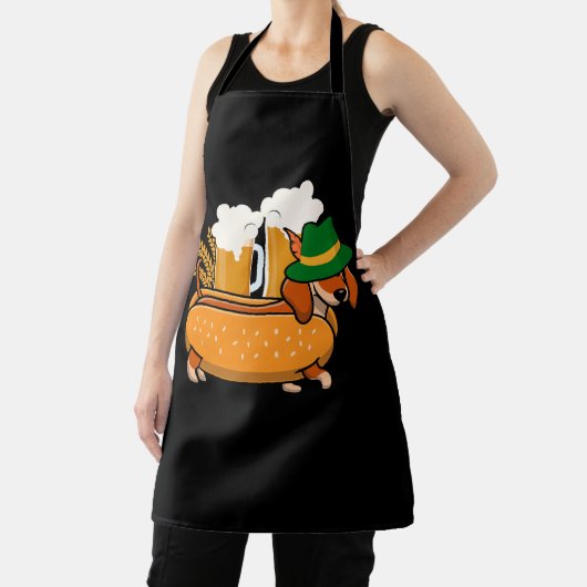 オクトーバーフェストプレッツェルダッシュンドウィナーホットドッグドイツ エプロン (インサイチュ)