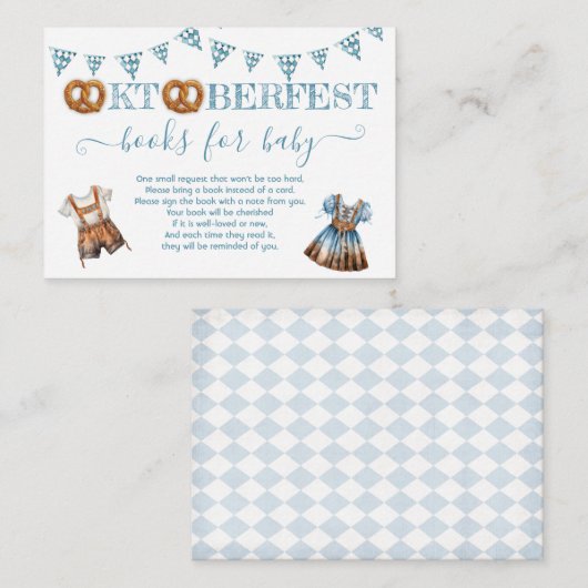 オクトーバーフェストプレッツェルレダーホーゼンベビー本 エンクロージャーカード (正面/裏面)