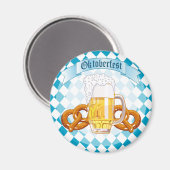 オクトーバーフェストプレッツェル&ビール マグネット (正面/裏面)