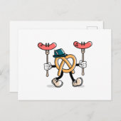 オクトーバーフェストプレツェル ポストカード (正面/裏面)