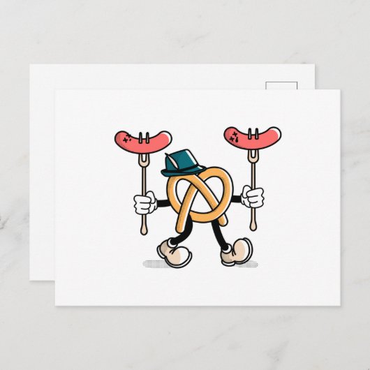 オクトーバーフェストプレツェル ポストカード (正面/裏面)